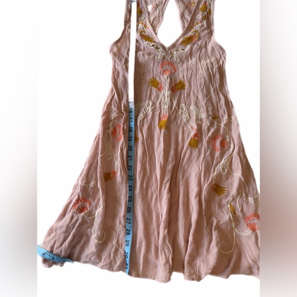 Free People Adelaide festival slip dress Blush XS NWOT - Picture 9 of 16